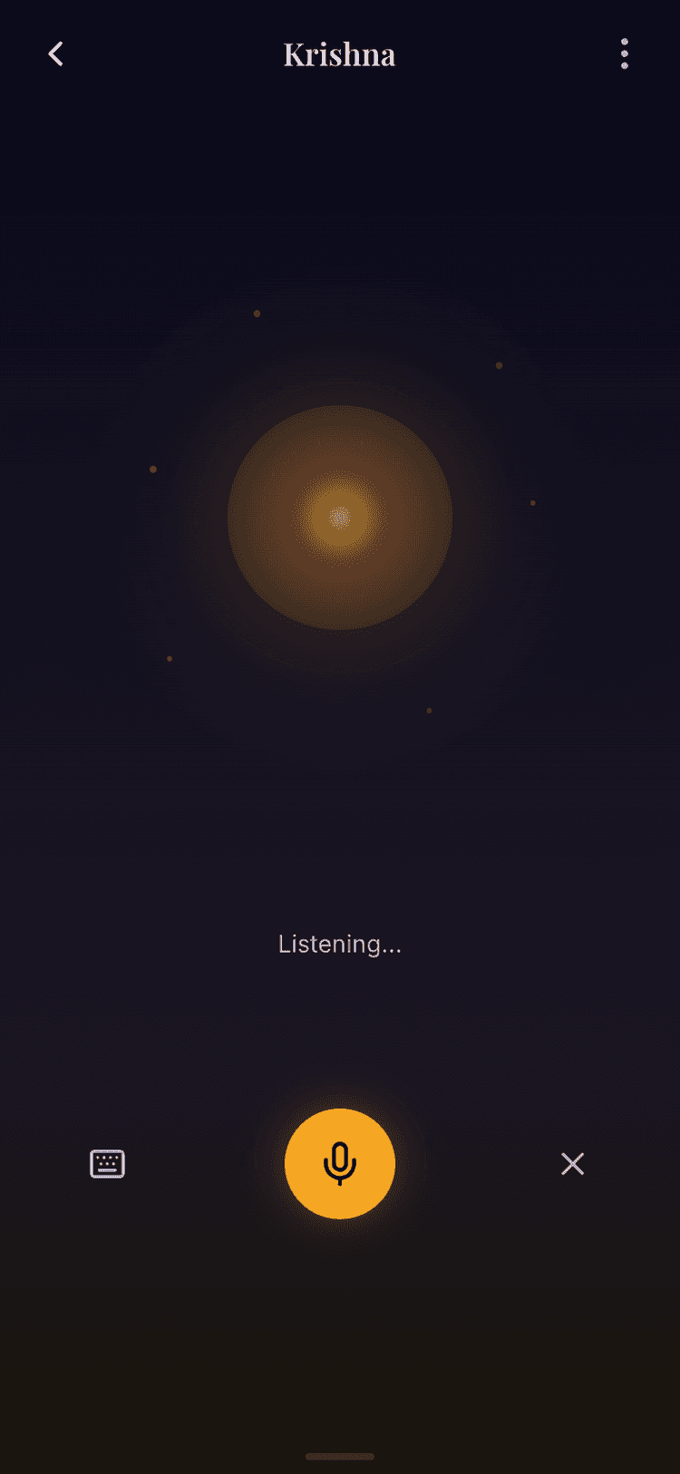 Hitavu voice conversation screen